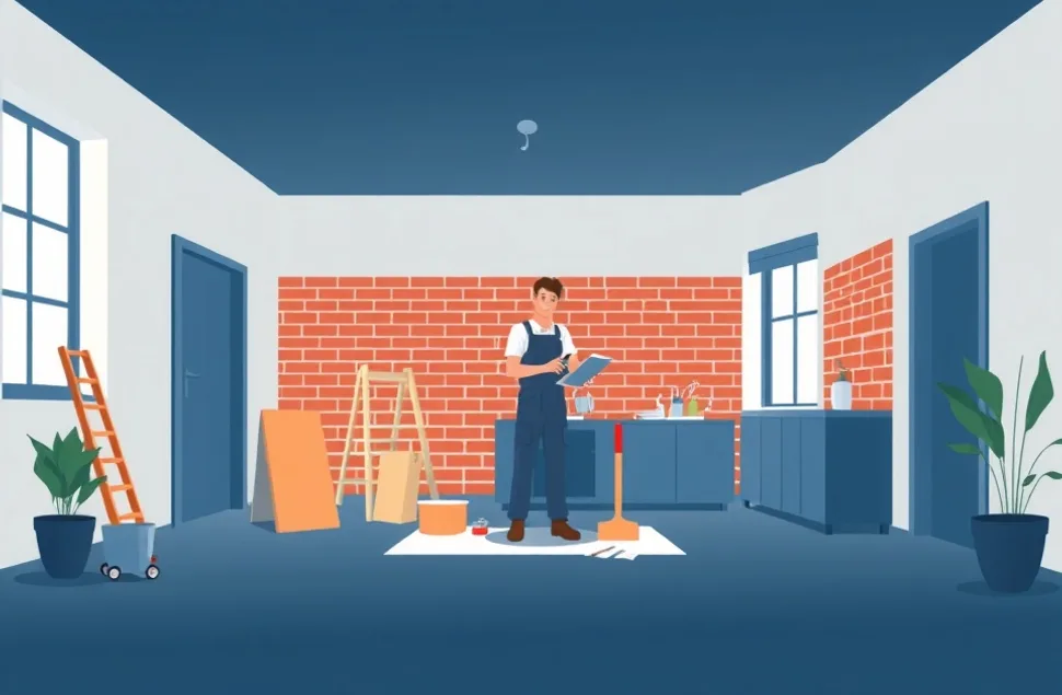Intérieur rénové après travaux de peinture à Villers-lès-Nancy